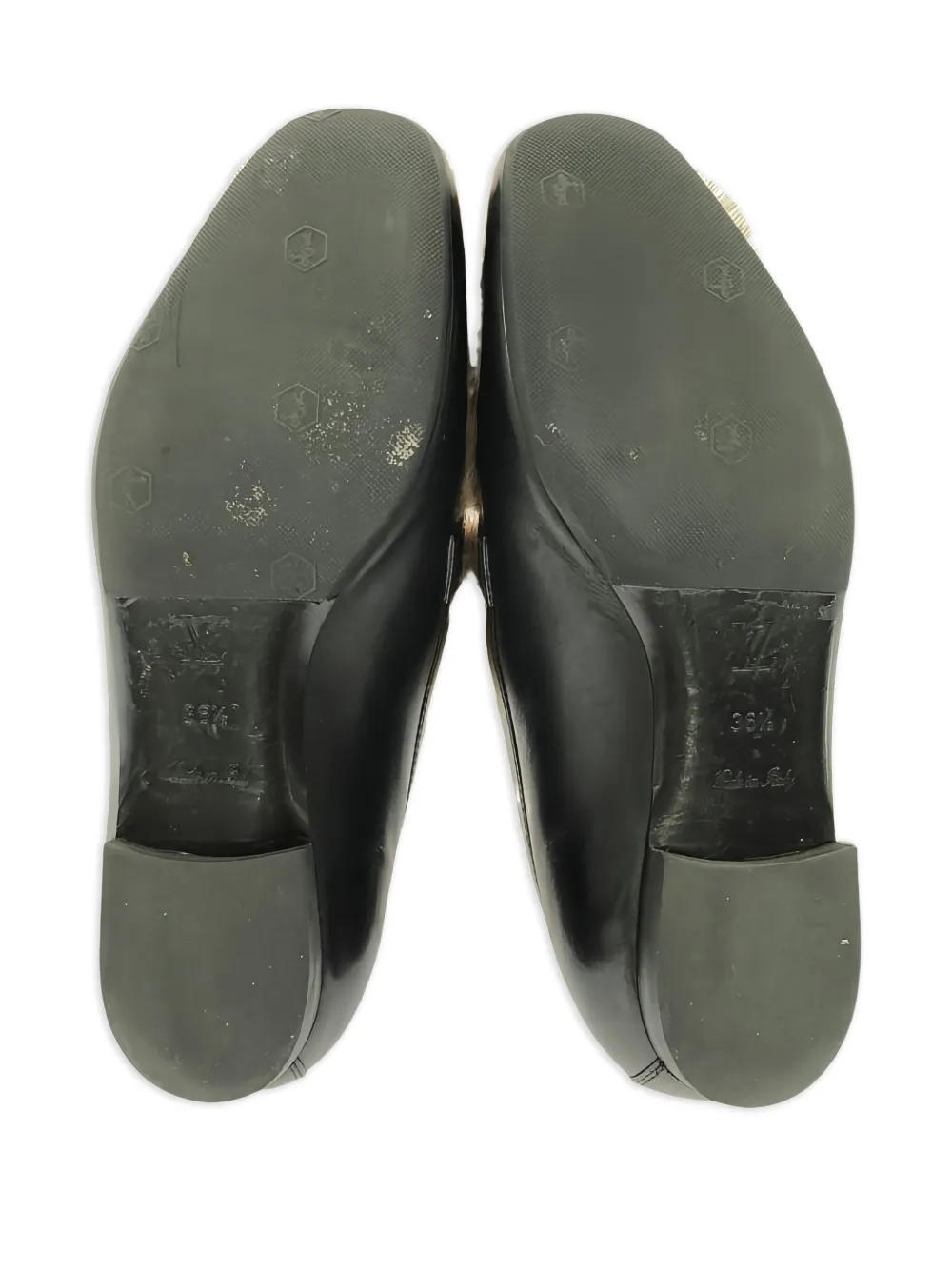 Pre-owned Louis Vuitton Fur-trimmed Leather Loafers In Black