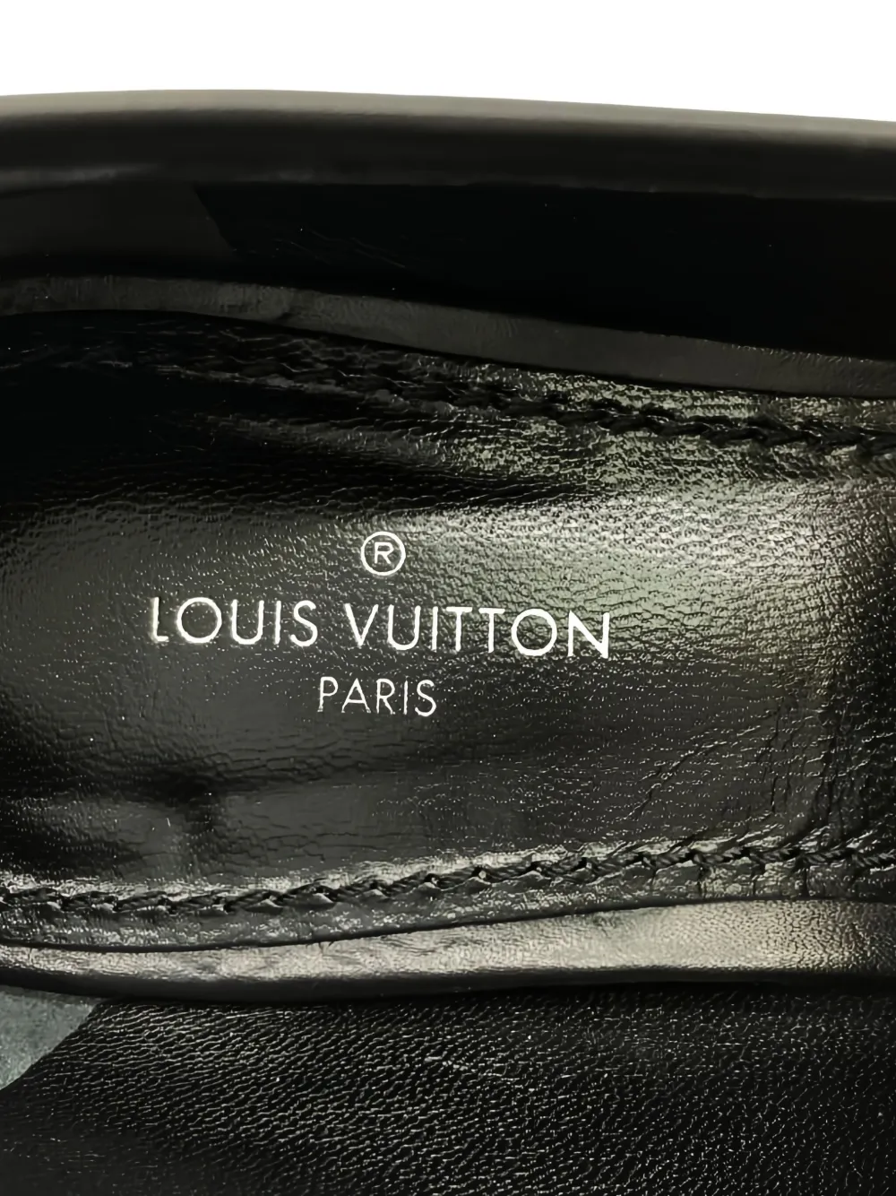 Pre-owned Louis Vuitton Fur-trimmed Leather Loafers In Black