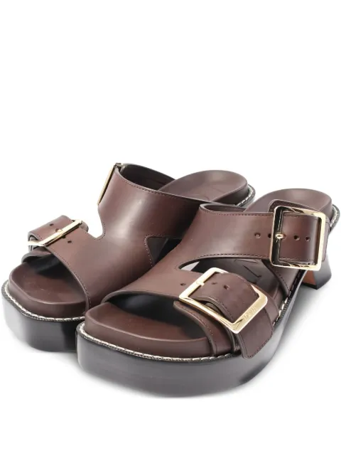 Loewe Pre-Owned 80mm Ease buckle-embellished platform sandals