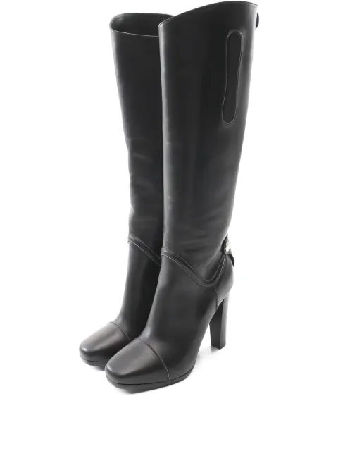 Hermès Pre-Owned bottes en cuir à détails de zips
