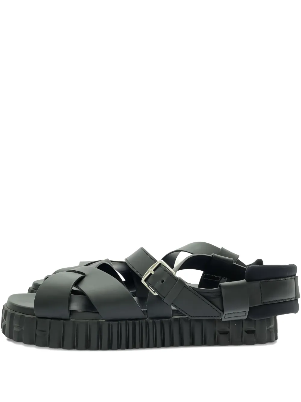 Hermès Pre-Owned  criss-cross leather sandals | Black | Image 1