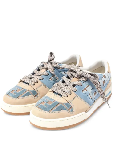 Fendi Pre-Owned FF-logo leather sneakers
