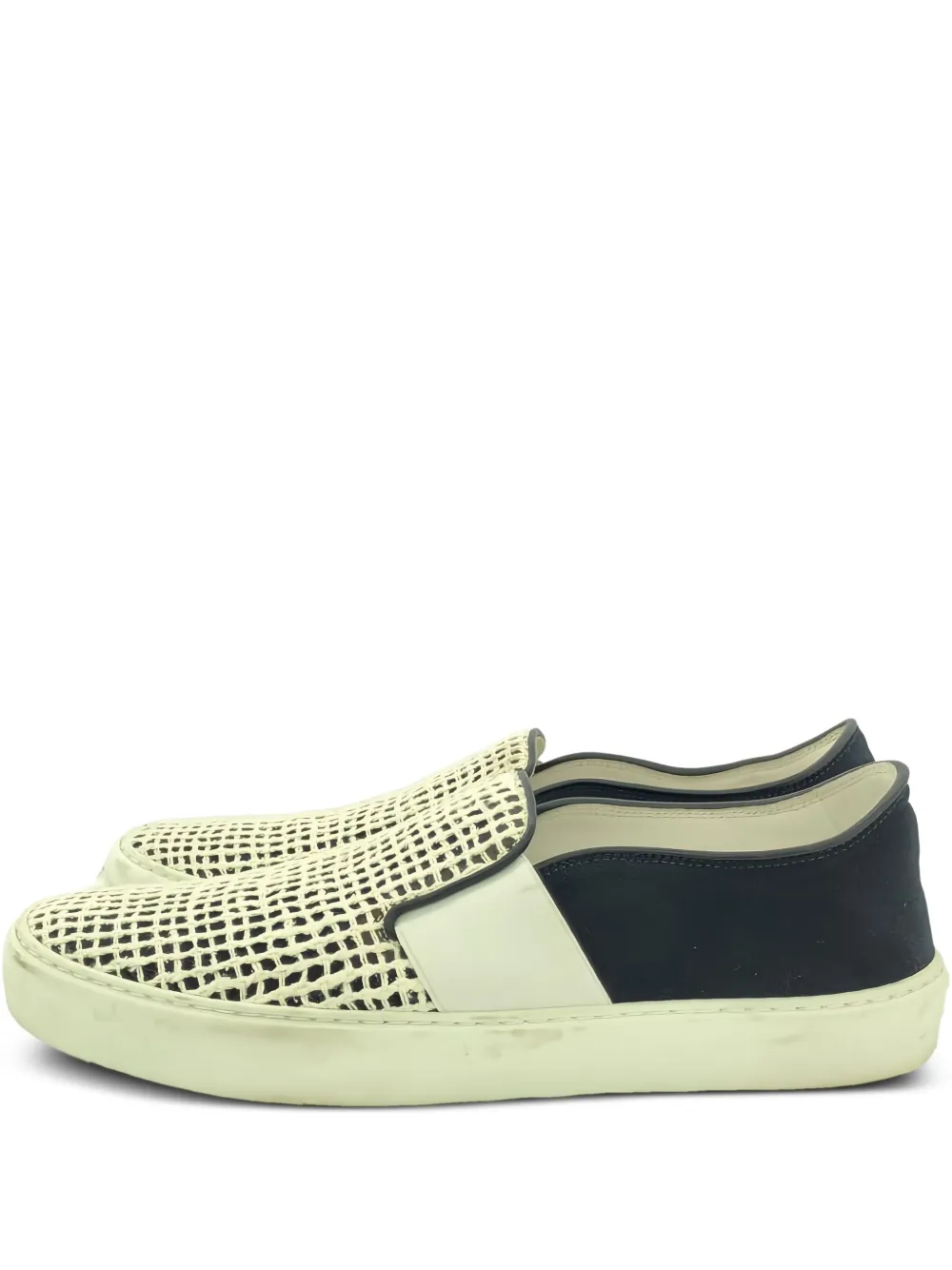 CHANEL Pre-Owned mesh-upper slip-on sneakers | White | Image 1
