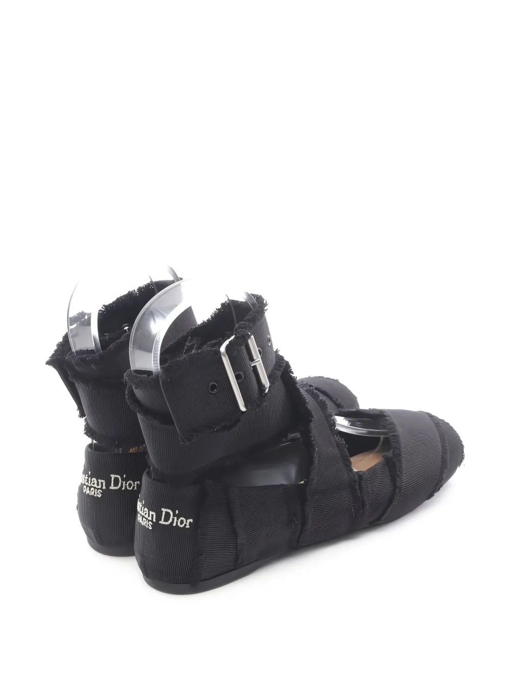 Christian Dior Pre-Owned Ballerina's met lintdetail - Zwart