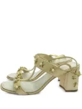 CHANEL Pre-Owned 70mm star-pearl embellished sandals - Gold