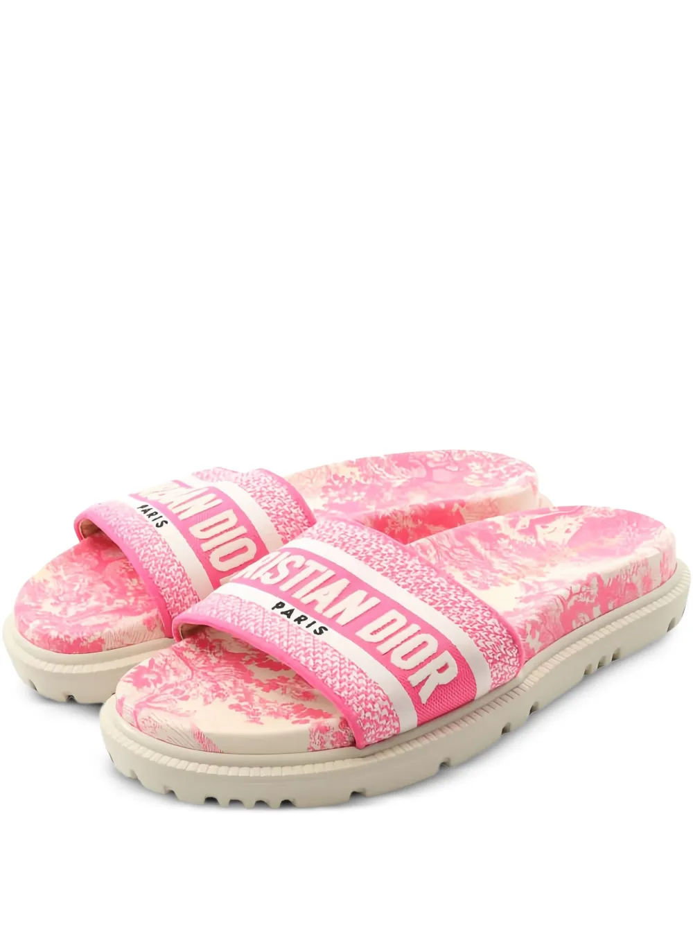 Christian Dior Pre-Owned フローラル サンダル - ピンク Christian Dior Pre-Owned フローラル サンダル - ピンク