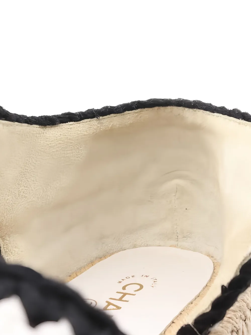 Pre-owned Chanel Coco Mark Espadrilles In White