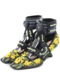 Christian Dior Pre-Owned x Roger Vivier 50mm Mimosa floral-embellished pumps - Black