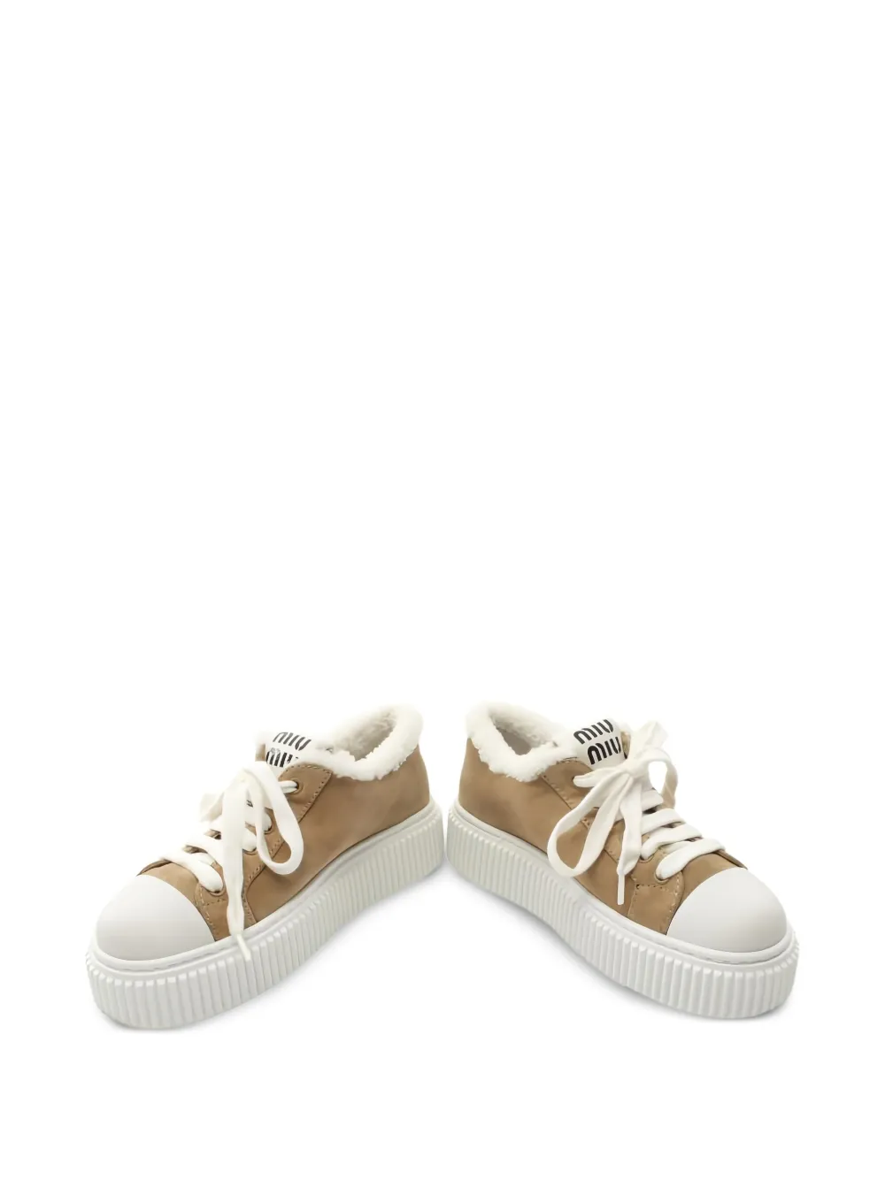 Miu Miu Pre-Owned Suède leren sneakers - Beige