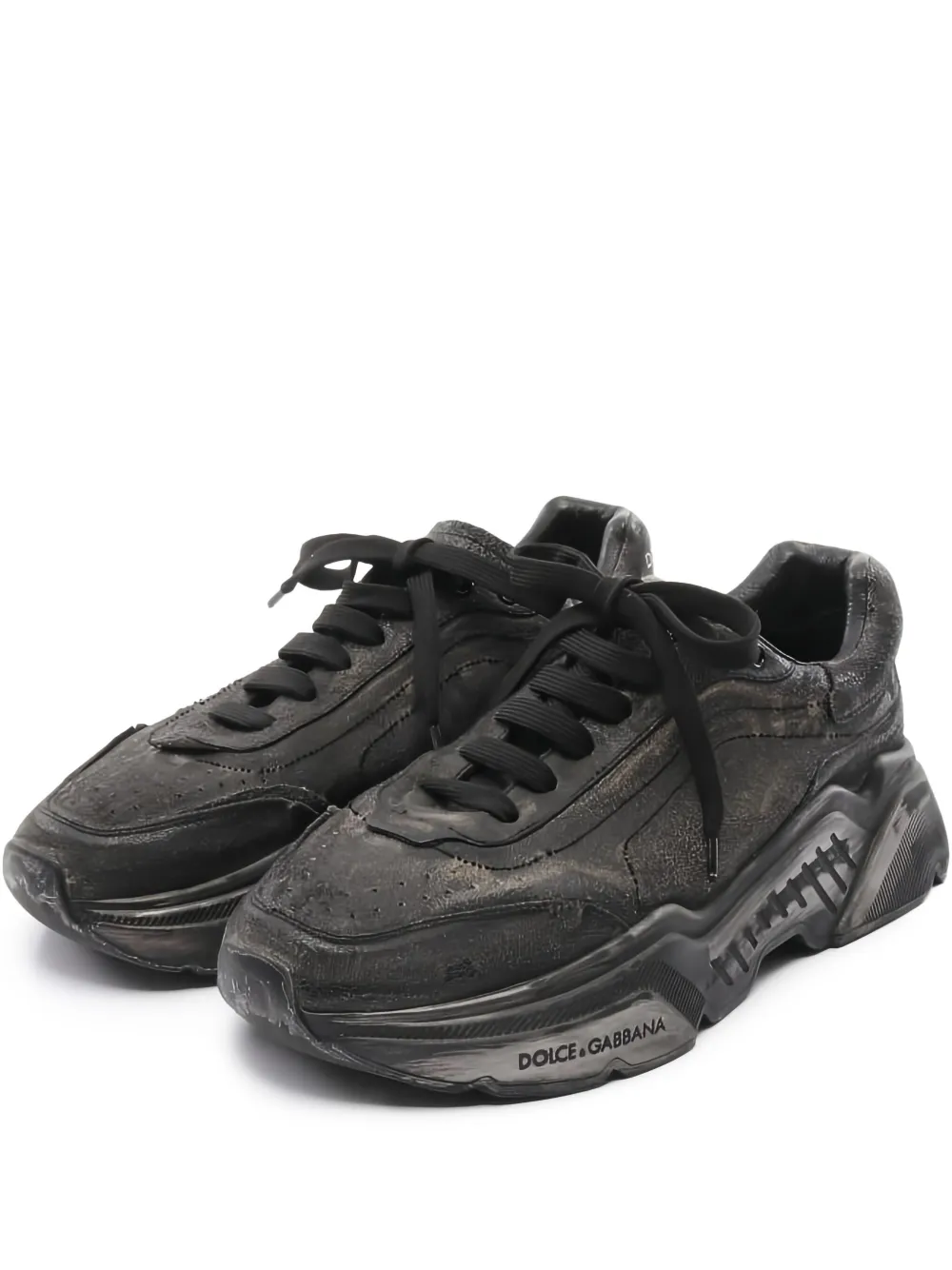 Dolce & Gabbana Pre-Owned Day Master leather lace-up sneakers | Black | Image 1