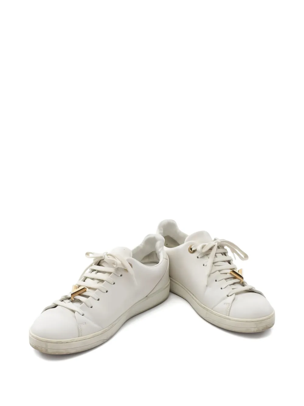 Louis Vuitton Pre-Owned Front Row leren sneakers met V-detail - Wit