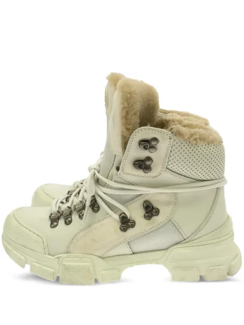 Gucci Pre-Owned سنيكر جلد ببطانة شيرلنغ