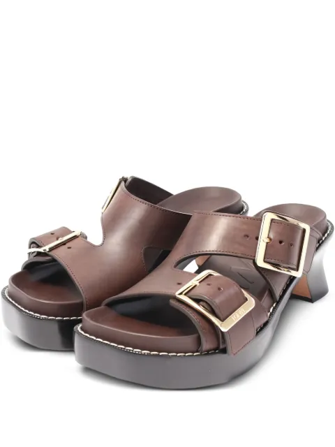 Loewe Pre-Owned 80mm buckle-embellished platform sandals