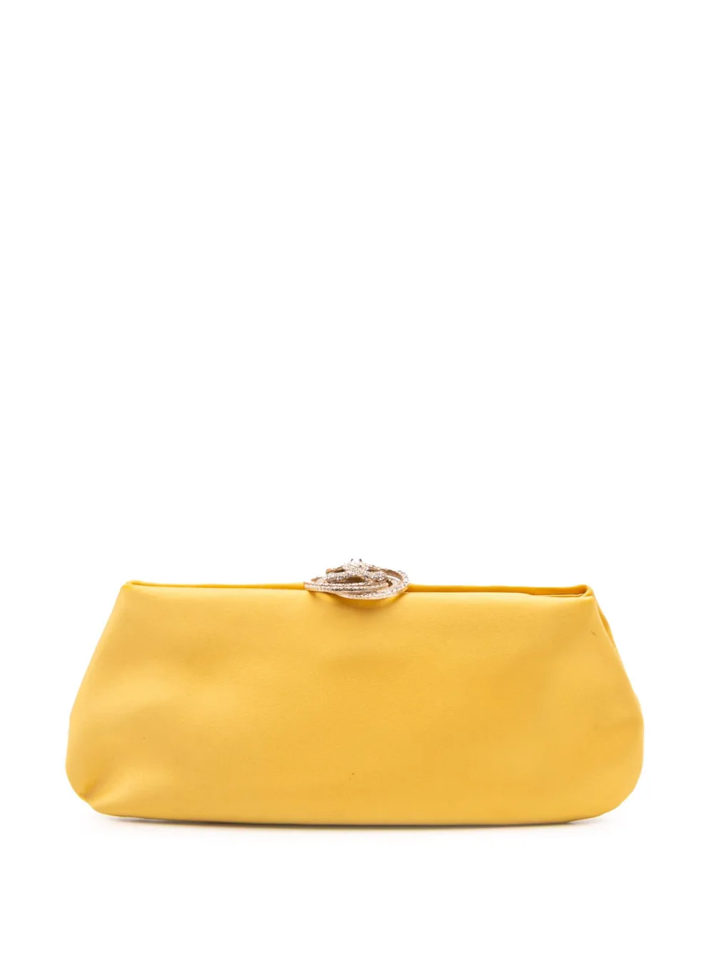 CHANEL Pre-Owned 2011 Satin Crystal Camellia Evening Frame clutch bag CHANEL Pre-Owned 2011 Satin Crystal Camellia Evening Frame clutch bag