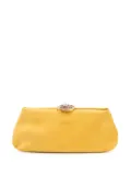 CHANEL Pre-Owned 2011 Satin Crystal Camellia Evening Frame clutch bag - Yellow