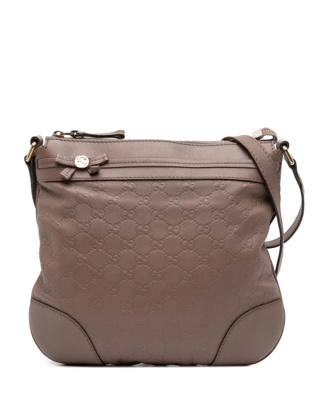 Gucci Pre-Owned 2016-2025 Guccissima Mayfair crossbody bag - ブラウン Gucci Pre-Owned 2016-2025 Guccissima Mayfair crossbody bag - ブラウン