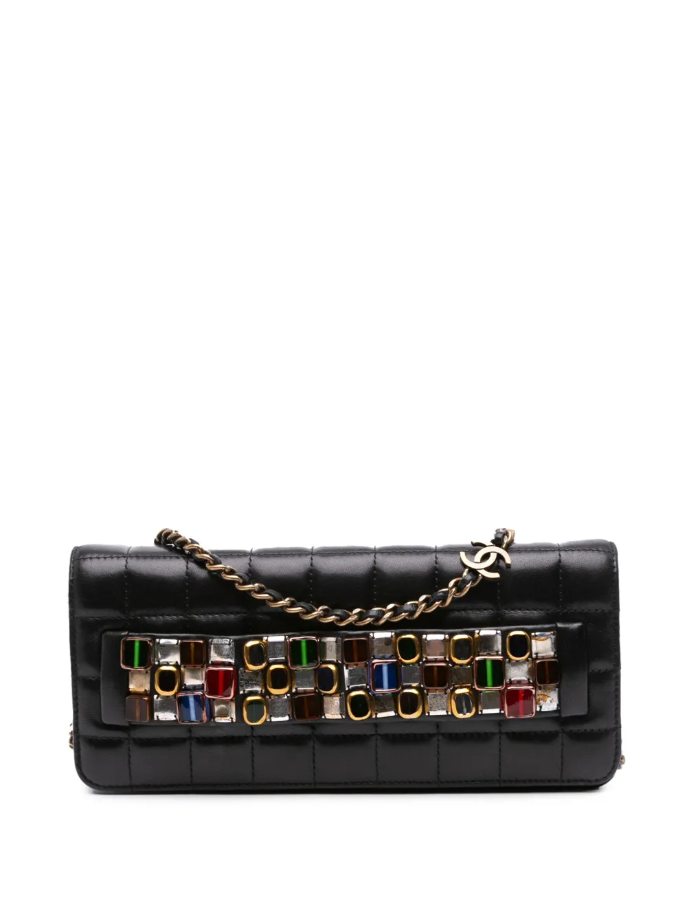 CHANEL Pre-Owned 2010-2011 Paris Byzance Lambskin Jeweled Evening CHANEL Pre-Owned 2010-2011 Paris Byzance Lambskin Jeweled Evening