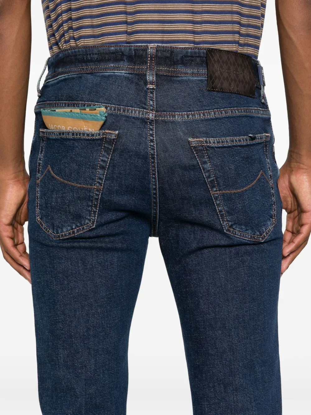 Jacob Cohen Tailored Cropped Denim Trousers In Blue