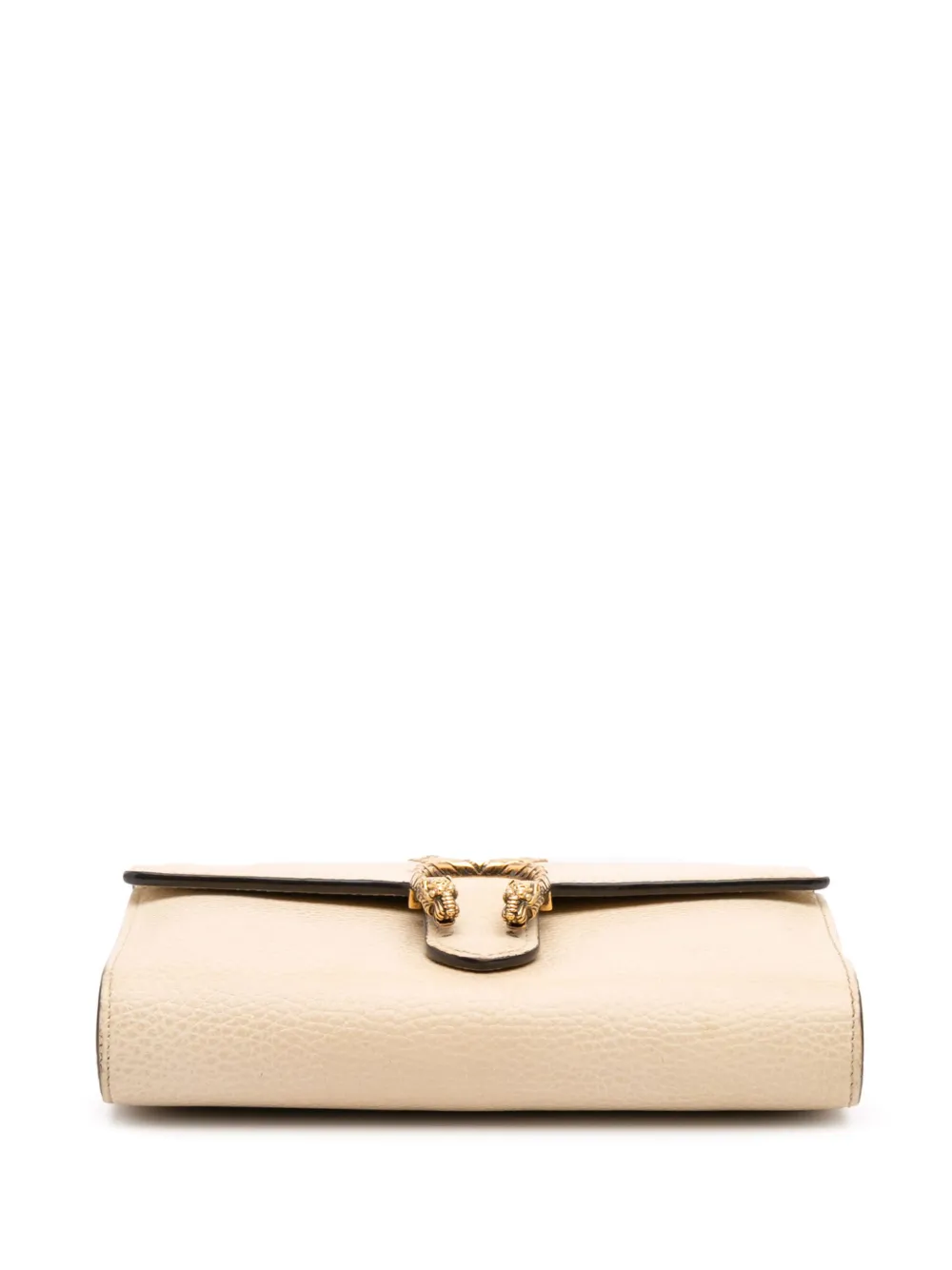 Pre-owned Gucci 2000-2015 Mini Pebbled Calfskin Garden Dionysus Wallet On Chain Crossbody Bag In Brown