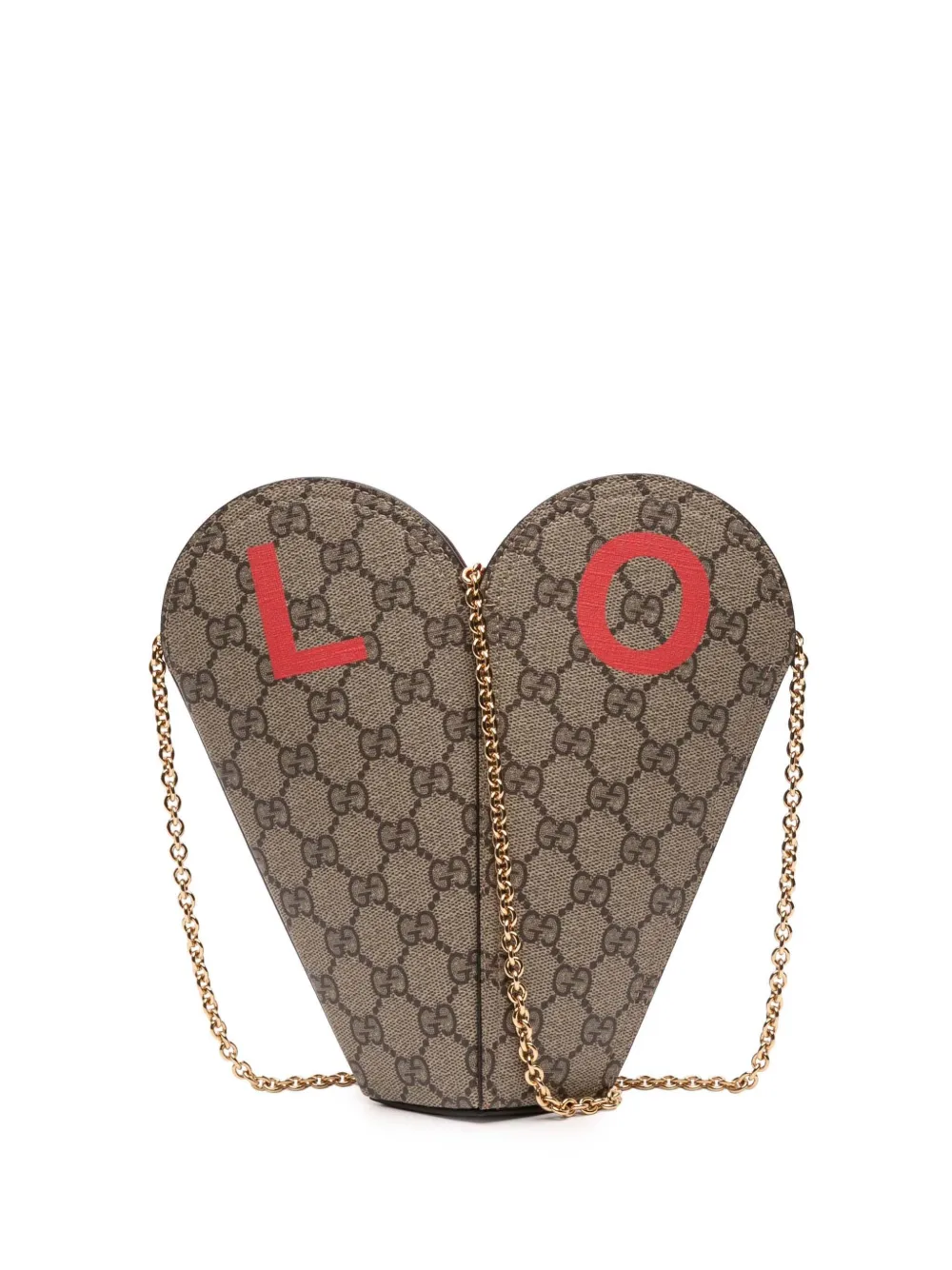Gucci Pre-Owned 2016-2025 Valentines Day GG Supreme Love Heart Bag Gucci Pre-Owned 2016-2025 Valentines Day GG Supreme Love Heart Bag