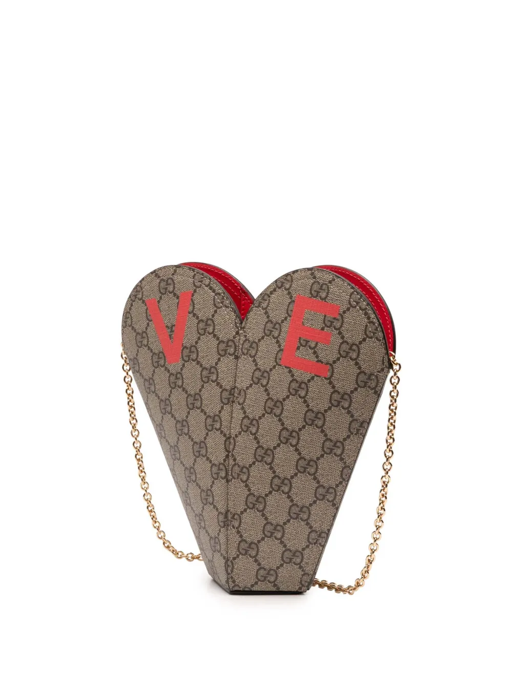 Gucci Pre-Owned 2016-2025 Valentines Day GG Supreme Love Heart Bag