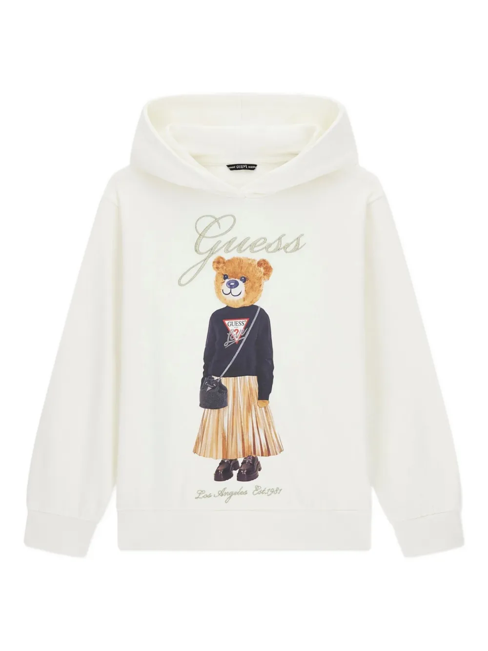 guess kids テディベア パーカー - ホワイト guess kids テディベア パーカー - ホワイト