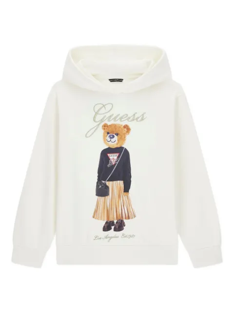guess kids bear-print hoodie
