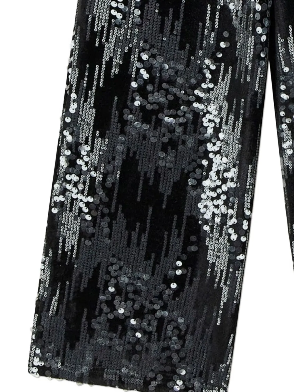 Guess Sequin-embellished Velvet Trousers In Black