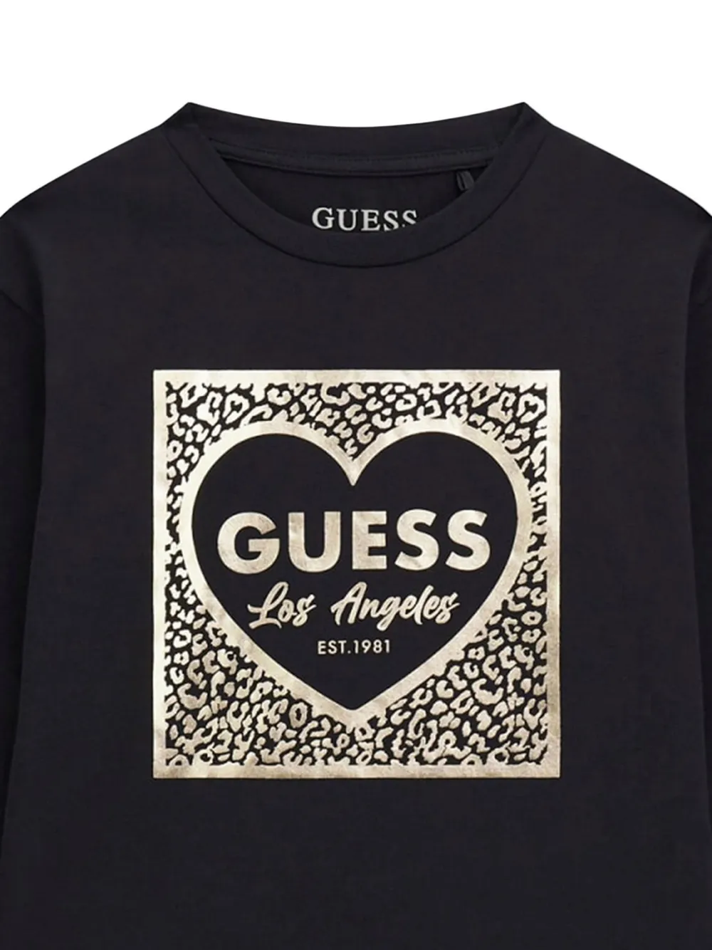 guess kids T-shirt met lange mouwen Zwart