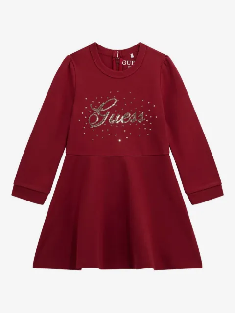 guess kids sequin-embellished flared dress