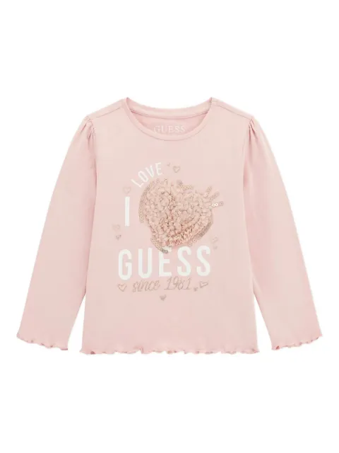 guess kids sequin-embellished long-sleeve top