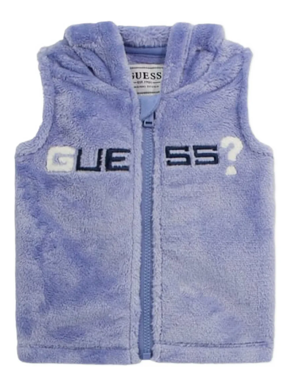 Guess Logo-patch Fleece Babygrow Set In Purple