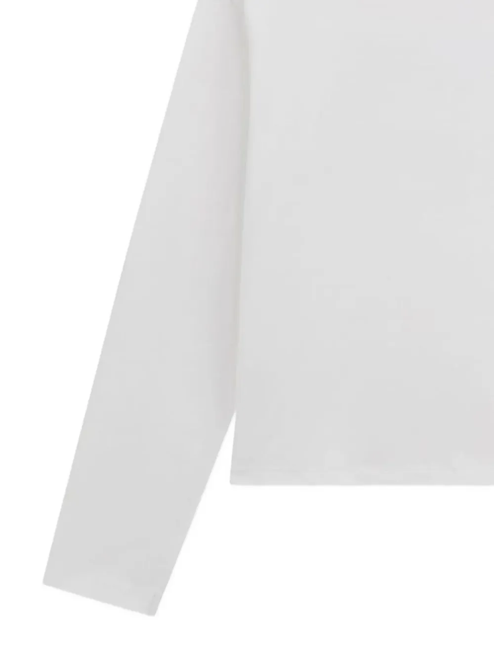 Guess Heart-leopard Print Long-sleeve T-shirt In White
