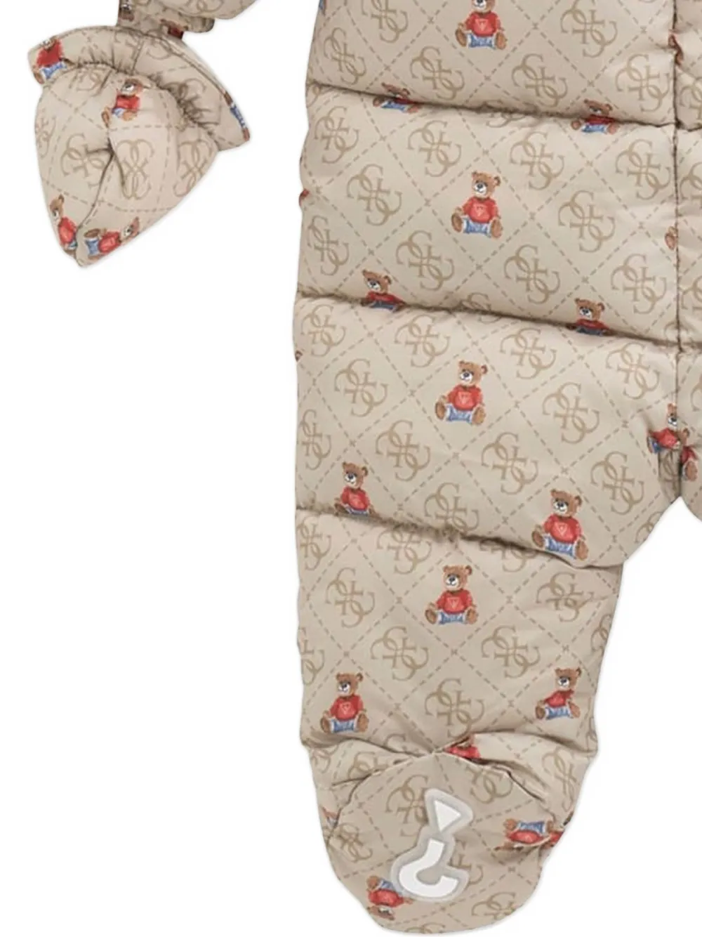 guess kids Skipak met capuchon en teddyprint Beige