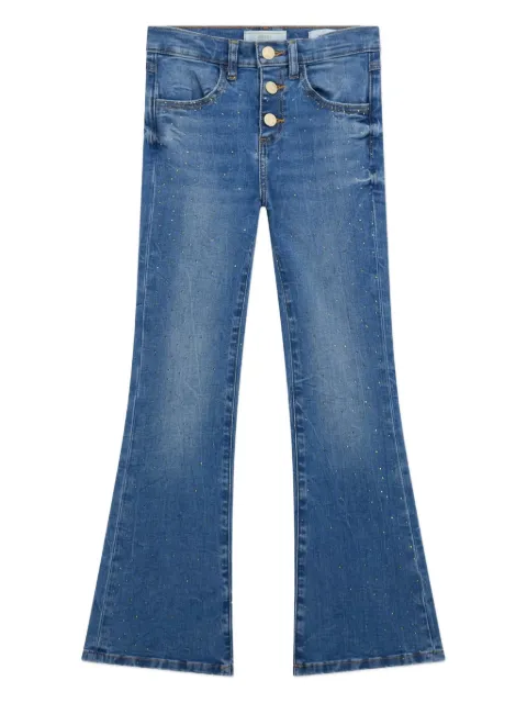 guess kids button embellished jeans