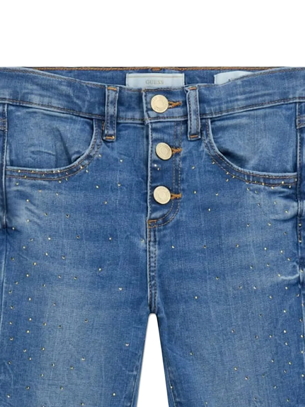 guess kids button embellished jeans | Teen Girl Clothing | Image 2