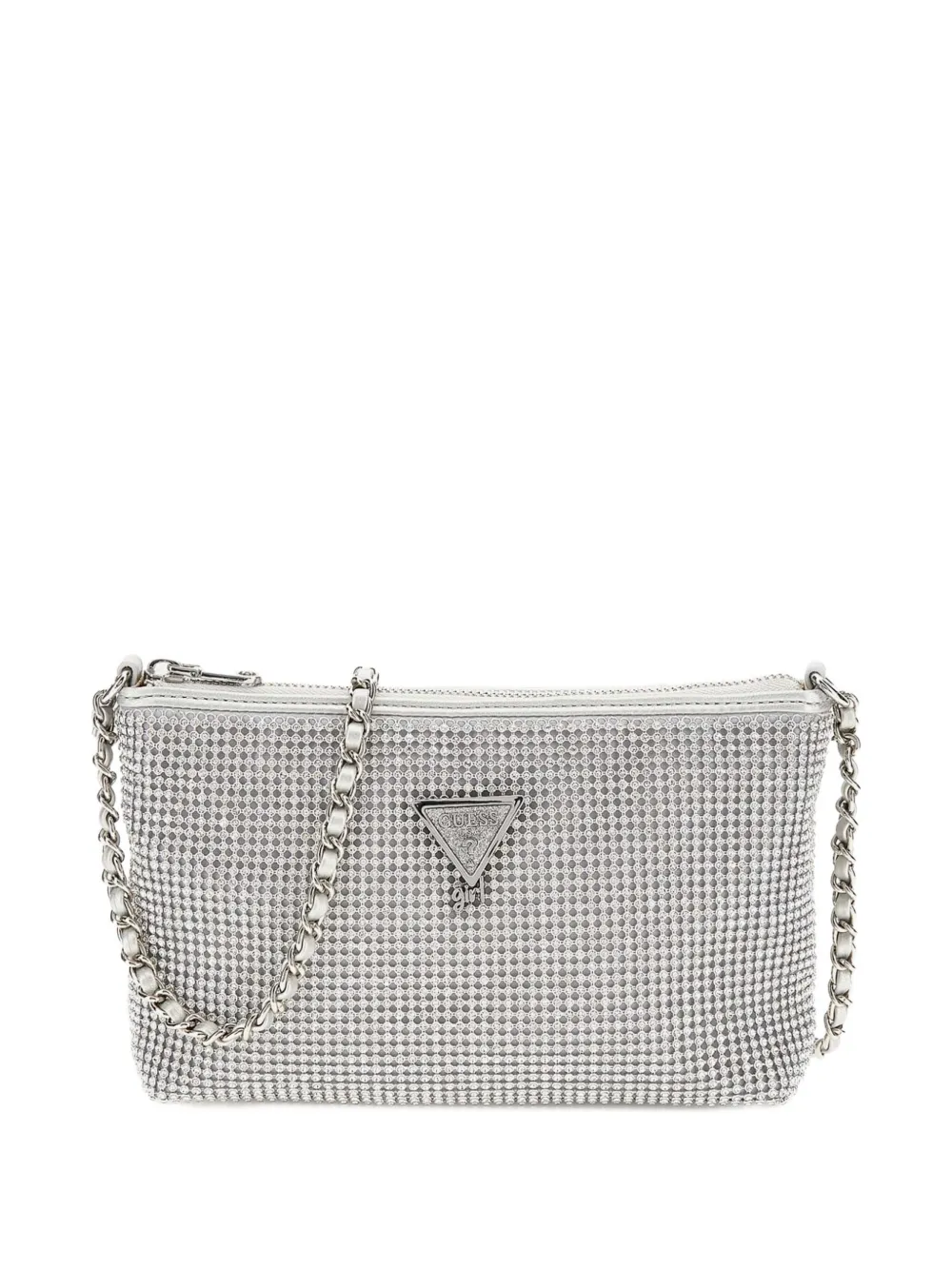 guess kids crystal-embellished chain-strap bag | Silver | Image 1