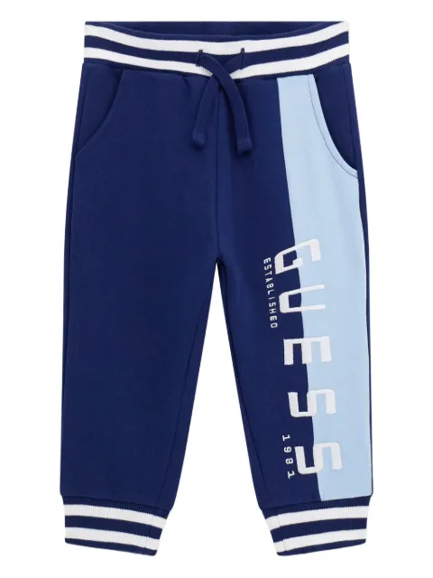 guess kids panelled drawstring track pants
