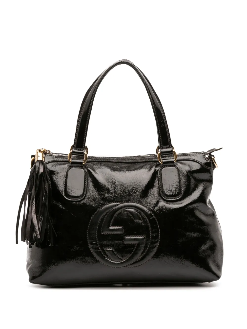 Gucci Pre-Owned 2016-2025 Small Patent Soho Working satchel - ブラック Gucci Pre-Owned 2016-2025 Small Patent Soho Working satchel - ブラック
