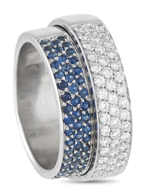 Giorgio Visconti 18K white gold sapphire and diamond ring