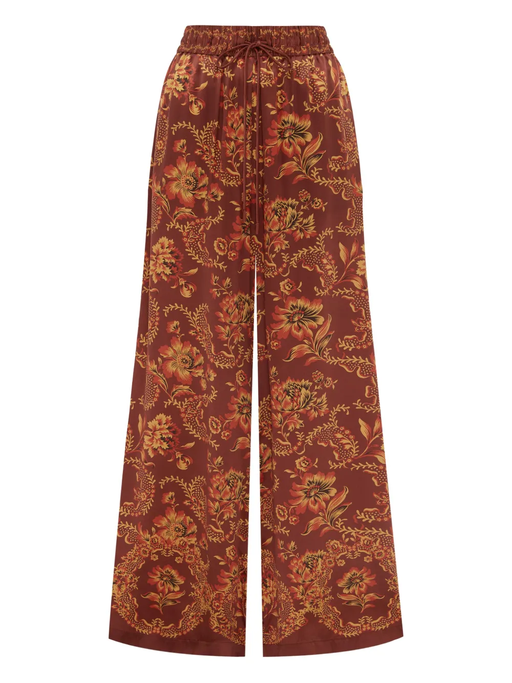 ALEMAIS floral-print drawstring trousers | Red | Image 1