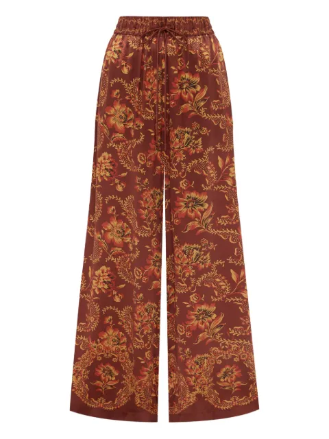 ALEMAIS floral-print drawstring trousers