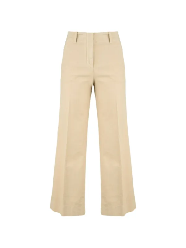 Incotex Pressed-crease Wide-leg Trousers in Neutrals