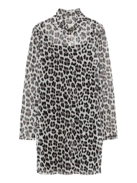 TWINSET Kids leopard-print high-neck dress