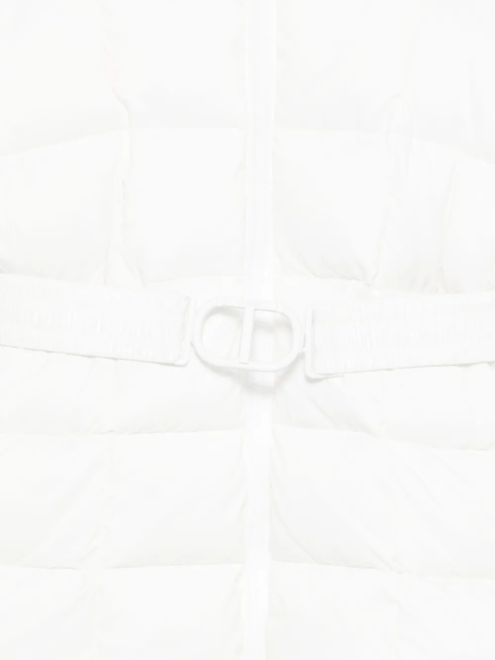 Twinset Hooded Belted Coat In White
