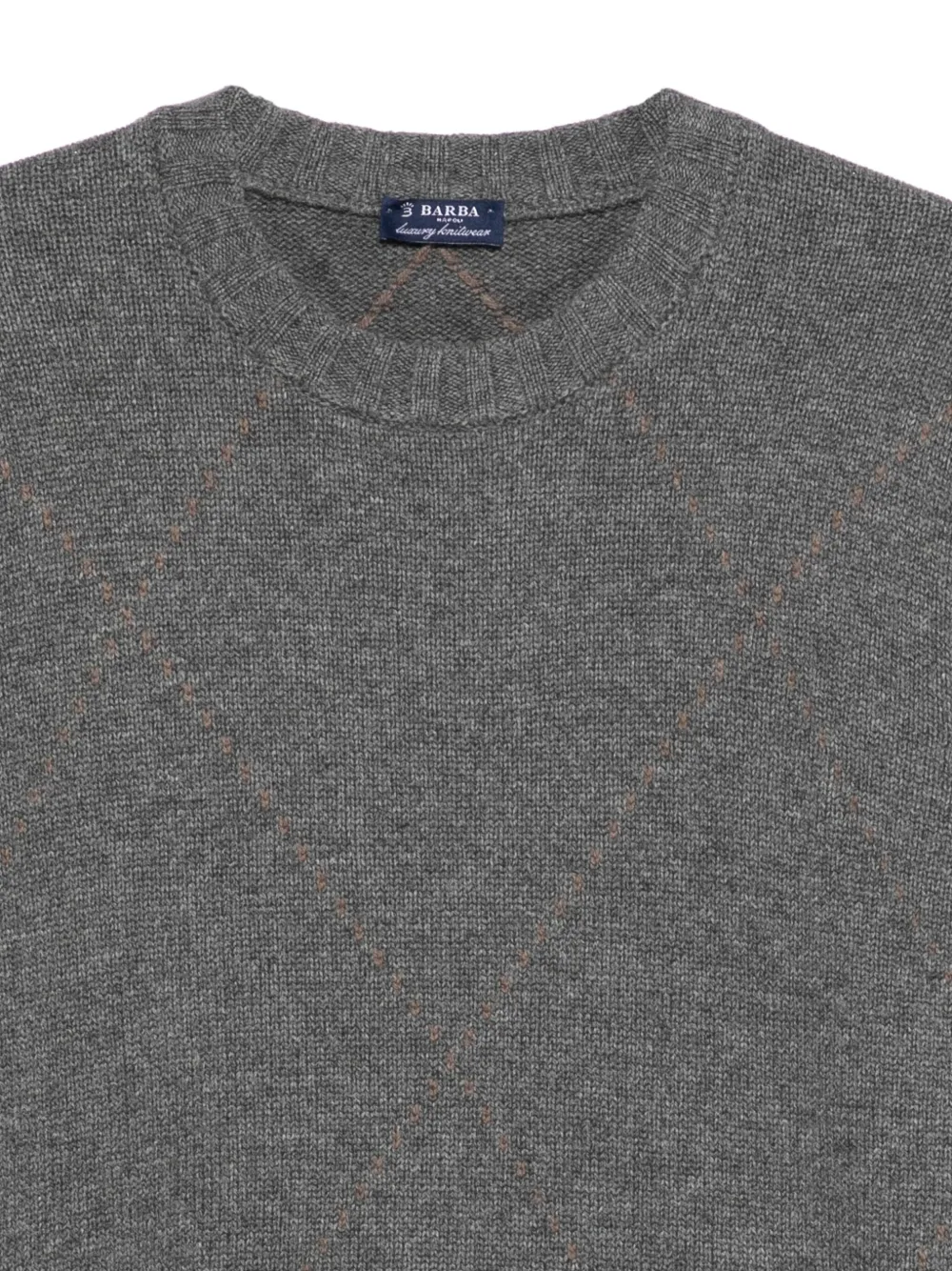 Barba Trui met ronde hals Grijs