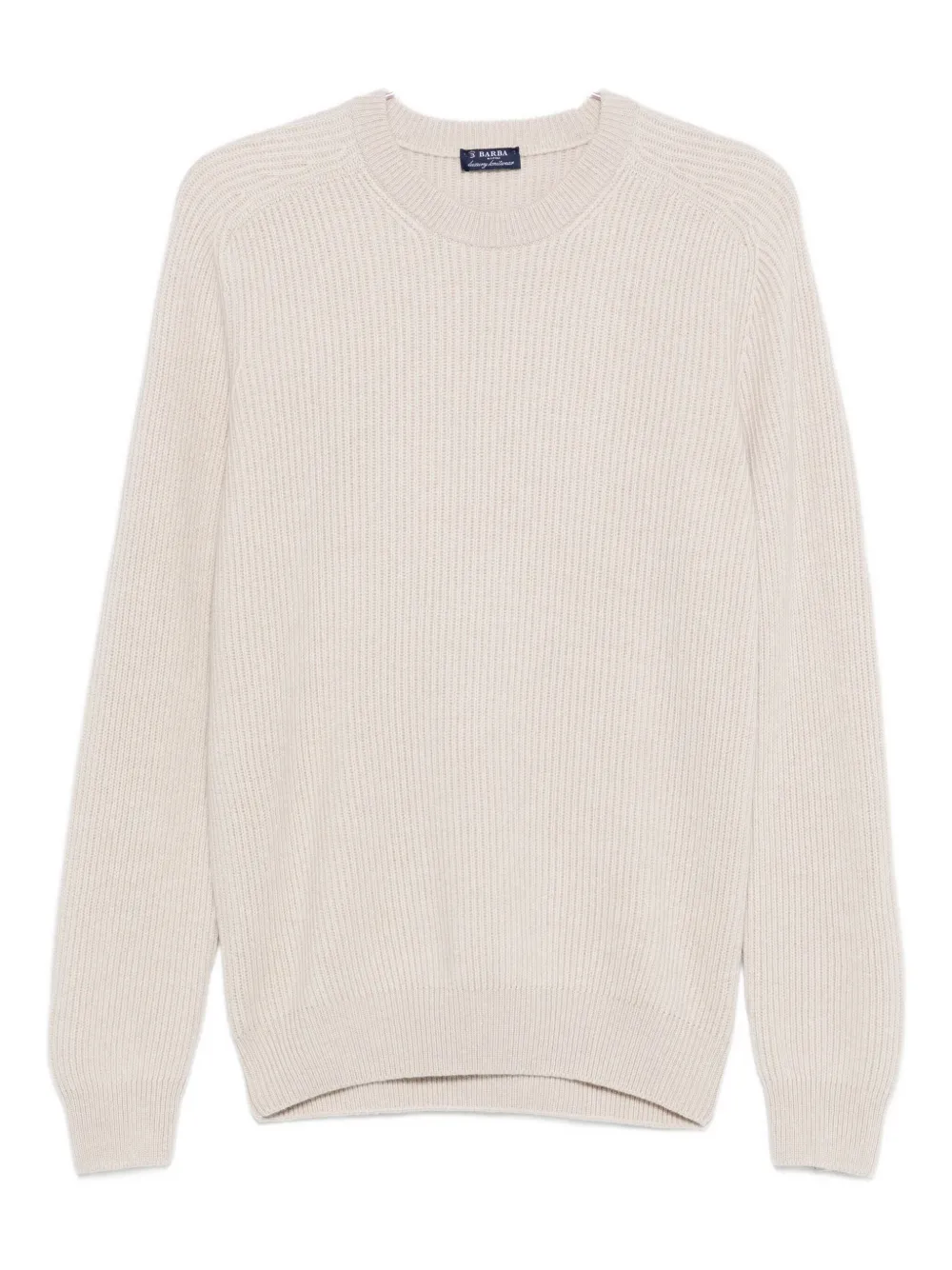 Barba ribbed crew-neck sweater | Neutrals | Image 1