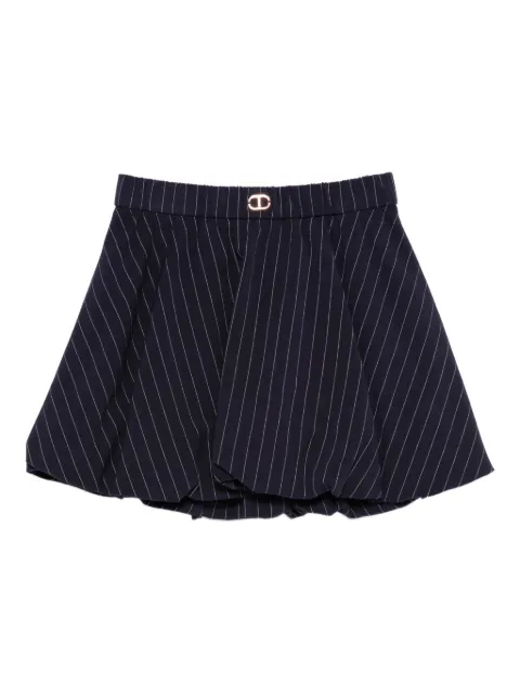 TWINSET Kids pinstripe elastic-waistband mini skirt