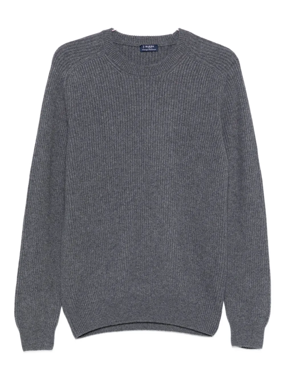 Barba ribbed crew-neck sweater | Grey | Image 1