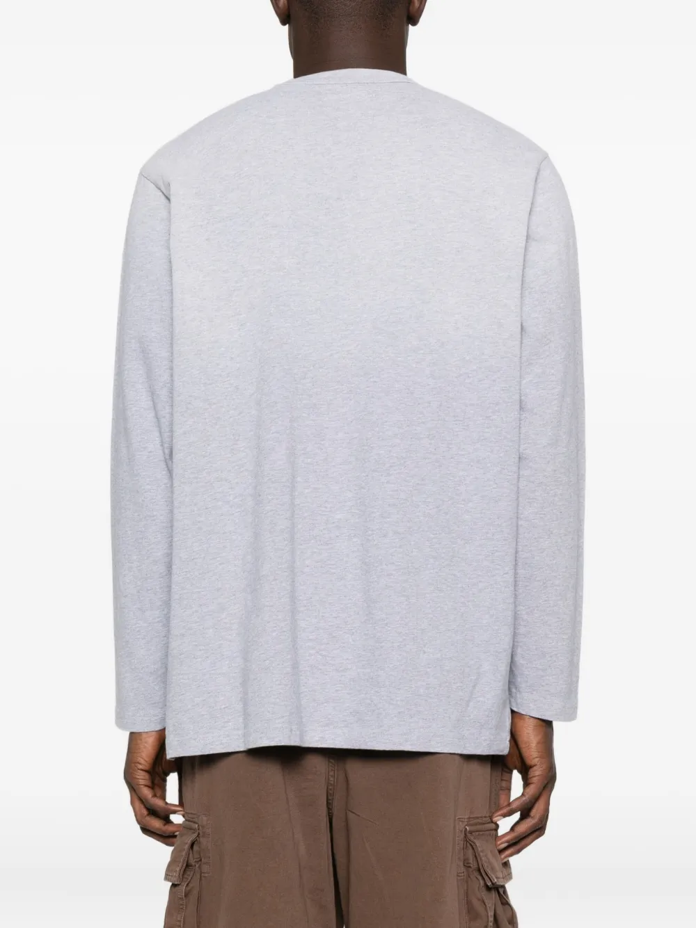 Erl Text-print Long-sleeve T-shirt In Gray